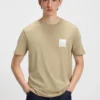 Cotton-jersey T-shirt with split-logo print