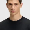 Cotton-jersey T-shirt with split-logo print