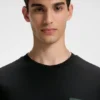 Cotton-jersey T-shirt with split-logo print