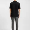 Cotton-jersey T-shirt with split-logo print