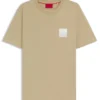 Cotton-jersey T-shirt with split-logo print