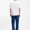 Cotton-jersey T-shirt with workwear logo label
