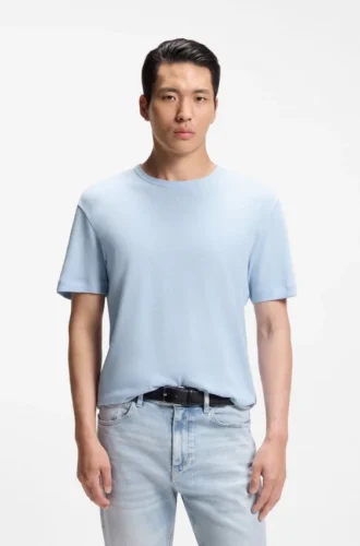 Cotton-linen T-shirt in a regular fit