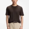 Cotton-linen T-shirt in a regular fit