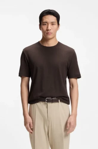 Cotton-linen T-shirt in a regular fit