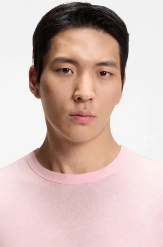 Cotton-linen T-shirt in a regular fit