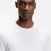 Cotton-linen T-shirt in a regular fit