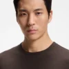 Cotton-linen T-shirt in a regular fit