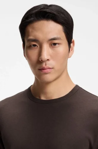 Cotton-linen T-shirt in a regular fit