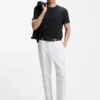 Cotton-linen T-shirt in a regular fit