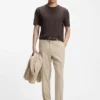 Cotton-linen T-shirt in a regular fit
