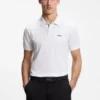 Cotton-piqué polo shirt with all-over print Cotton-piqué polo shirt with all-over print