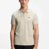 Cotton-piqué polo shirt with all-over print Cotton-piqué polo shirt with all-over print