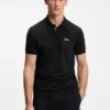 Cotton-piqué polo shirt with all-over print Cotton-piqué polo shirt with all-over print