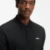 Cotton-piqué polo shirt with all-over print