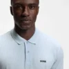 Cotton-piqué polo shirt with all-over print Cotton-piqué polo shirt with all-over print