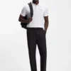 Cotton-piqué polo shirt with all-over print