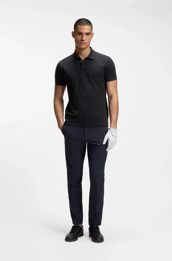 Cotton-piqué polo shirt with all-over print Cotton-piqué polo shirt with all-over print