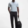 Cotton-piqué polo shirt with all-over print Cotton-piqué polo shirt with all-over print