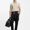 Cotton-piqué polo shirt with all-over print Cotton-piqué polo shirt with all-over print