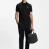 Cotton-piqué polo shirt with all-over print Cotton-piqué polo shirt with all-over print