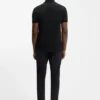 Cotton-piqué polo shirt with all-over print