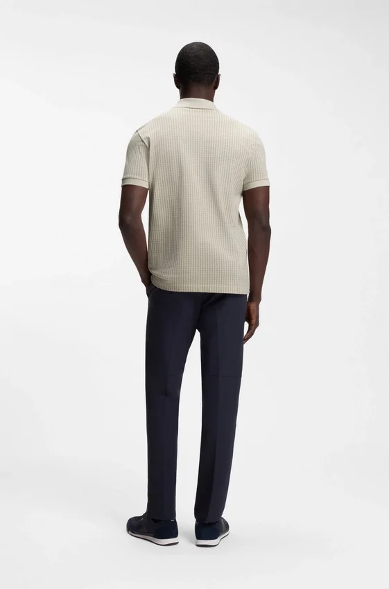 Cotton-piqué polo shirt with all-over print Cotton-piqué polo shirt with all-over print