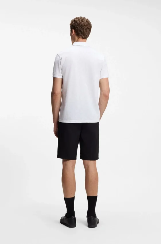 Cotton-piqué polo shirt with all-over print Cotton-piqué polo shirt with all-over print