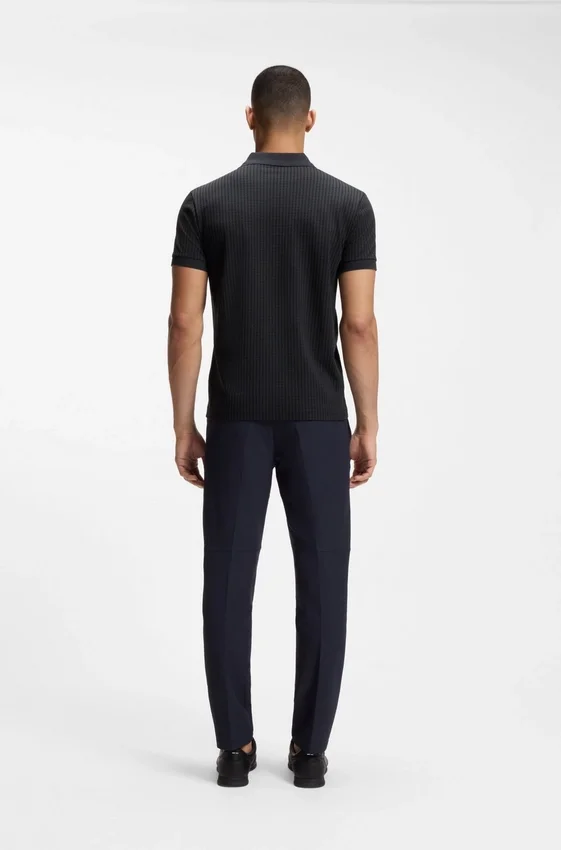 Cotton-piqué polo shirt with all-over print Cotton-piqué polo shirt with all-over print
