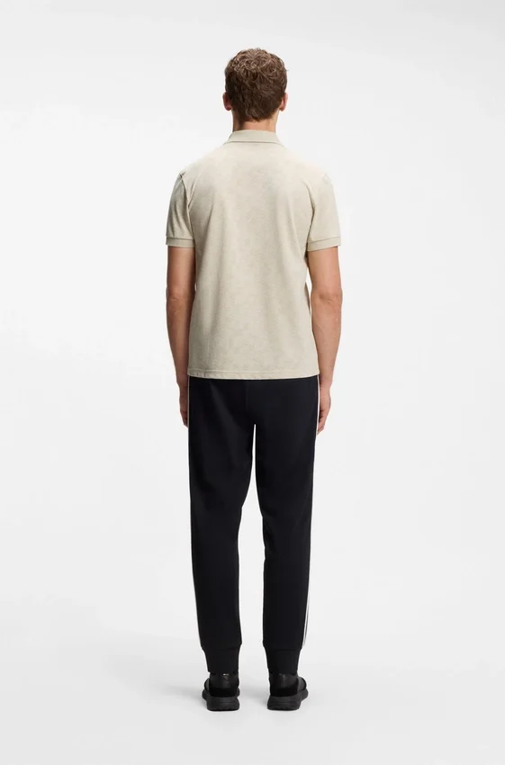 Cotton-piqué polo shirt with all-over print Cotton-piqué polo shirt with all-over print