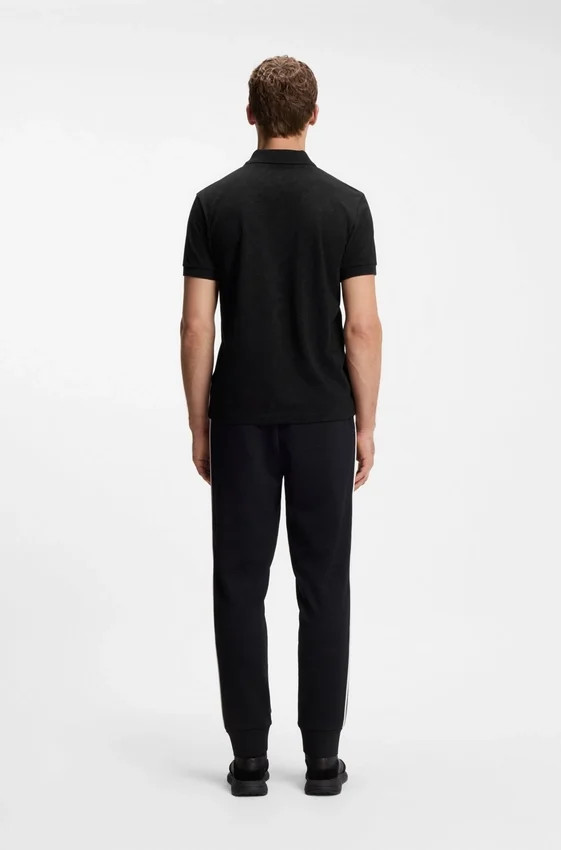 Cotton-piqué polo shirt with all-over print Cotton-piqué polo shirt with all-over print