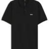 Cotton-piqué polo shirt with all-over print