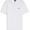Cotton-piqué polo shirt with all-over print Cotton-piqué polo shirt with all-over print