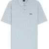Cotton-piqué polo shirt with all-over print Cotton-piqué polo shirt with all-over print