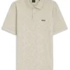 Cotton-piqué polo shirt with all-over print Cotton-piqué polo shirt with all-over print