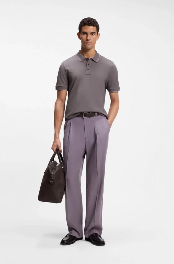 Cotton-piqué polo shirt with contrast tipping Cotton-piqué polo shirt with contrast tipping