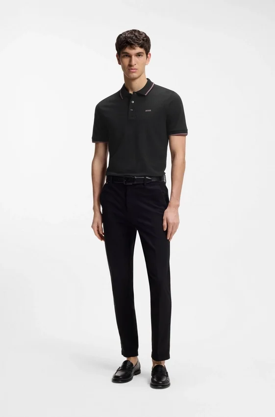 Cotton-piqué polo shirt with contrast tipping Cotton-piqué polo shirt with contrast tipping