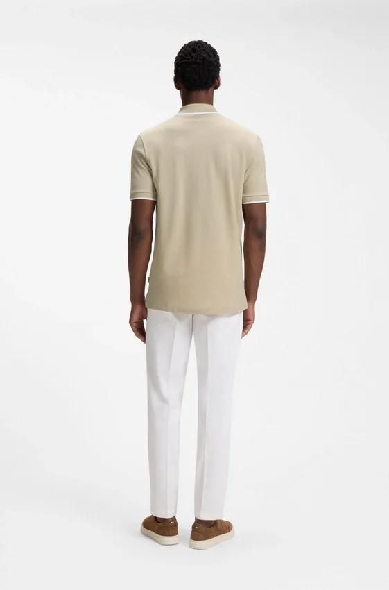 Cotton-piqué polo shirt with contrast tipping Cotton-piqué polo shirt with contrast tipping