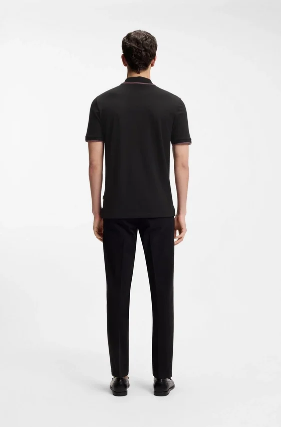 Cotton-piqué polo shirt with contrast tipping Cotton-piqué polo shirt with contrast tipping