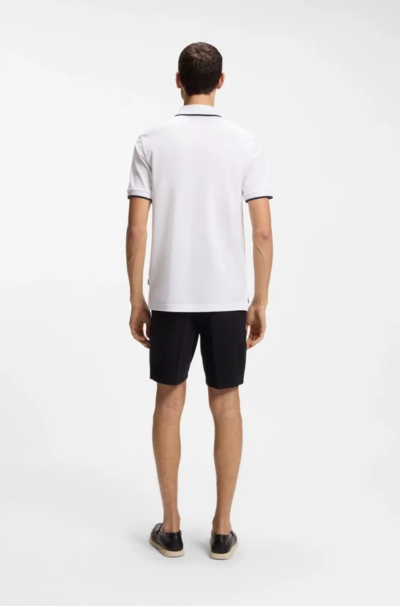 Cotton-piqué polo shirt with contrast tipping Cotton-piqué polo shirt with contrast tipping