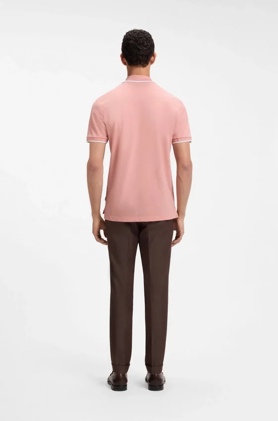 Cotton-piqué polo shirt with contrast tipping Cotton-piqué polo shirt with contrast tipping
