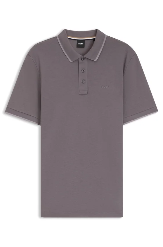 Cotton-piqué polo shirt with contrast tipping Cotton-piqué polo shirt with contrast tipping