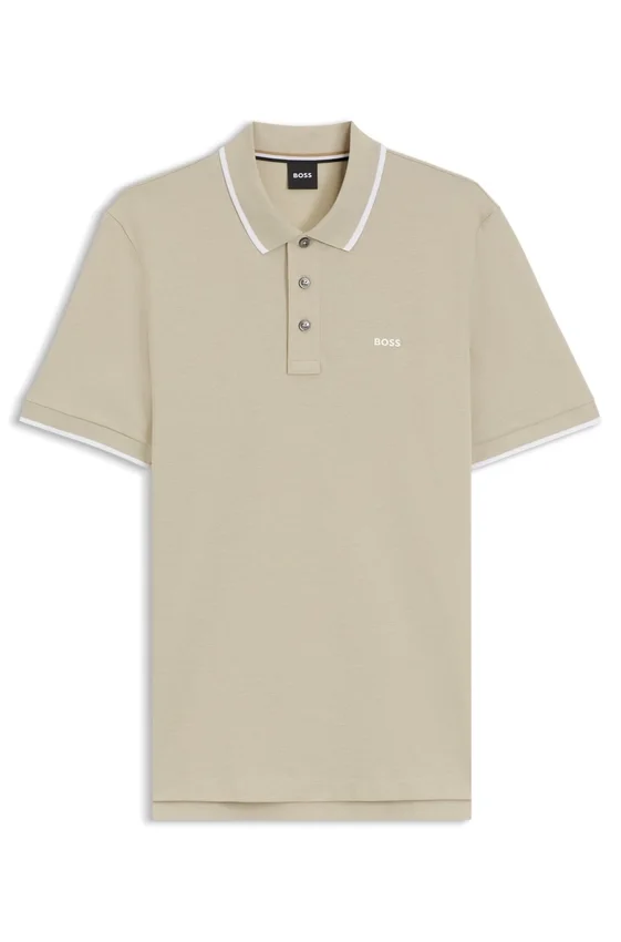 Cotton-piqué polo shirt with contrast tipping Cotton-piqué polo shirt with contrast tipping
