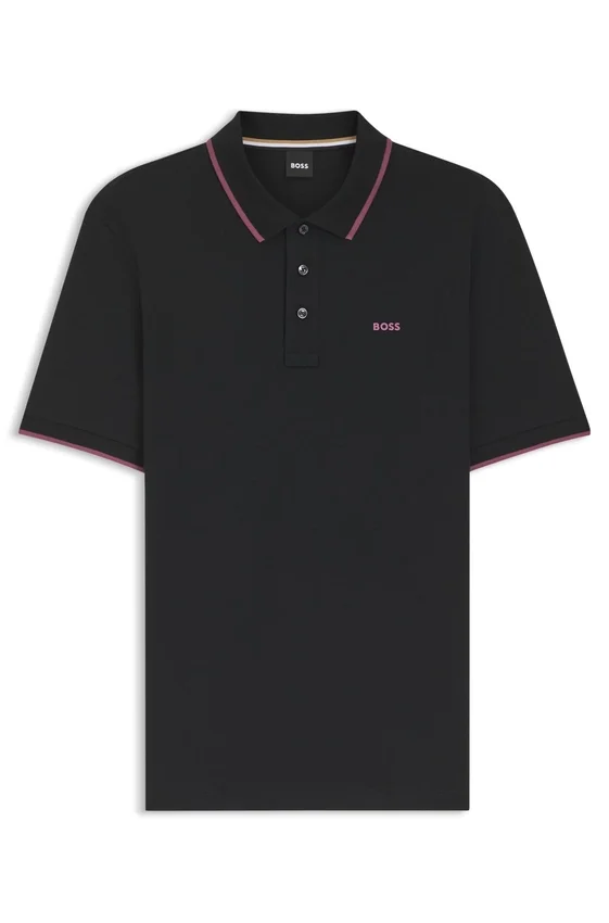 Cotton-piqué polo shirt with contrast tipping Cotton-piqué polo shirt with contrast tipping