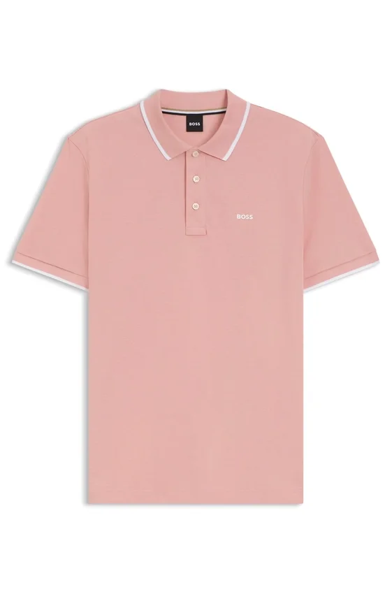 Cotton-piqué polo shirt with contrast tipping Cotton-piqué polo shirt with contrast tipping