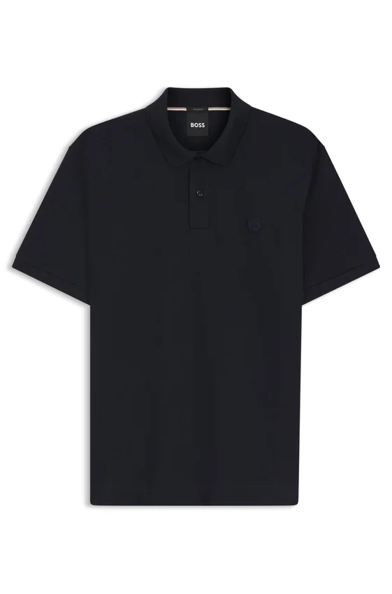 Cotton-piqué polo shirt with Double B monogram Cotton-piqué polo shirt with Double B monogram