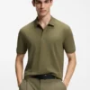 Cotton-piqué polo shirt with logo print
