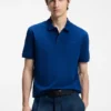 Cotton-piqué polo shirt with logo print