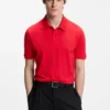Cotton-piqué polo shirt with logo print