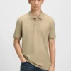 Cotton-piqué polo shirt with logo print